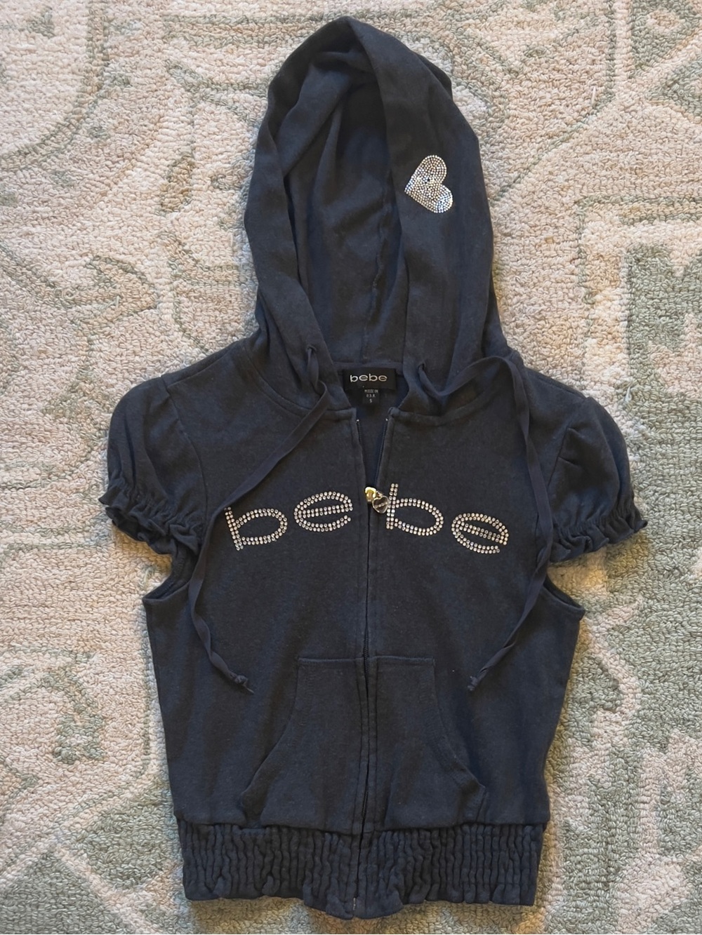 Bebe Short Sleeve Hoodie - Picture 2 of 6